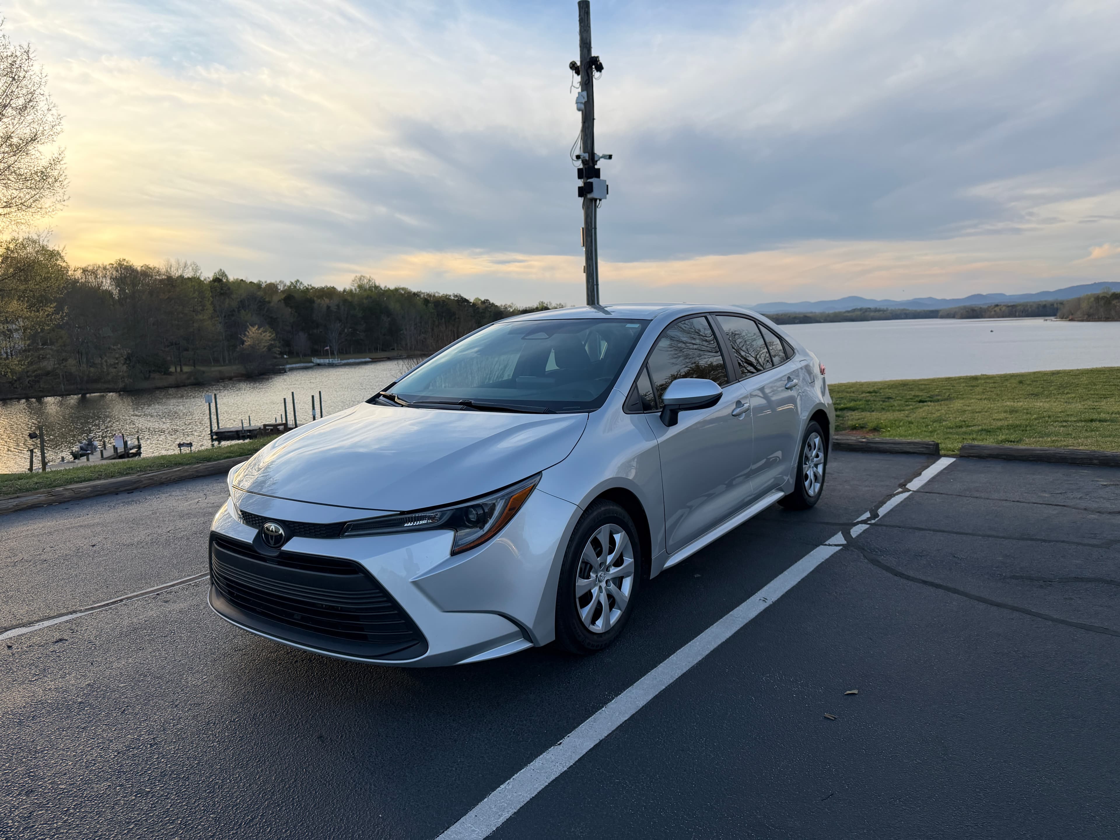 2024 Toyota Corolla LE — silver sedan available to rent near GSP Airport